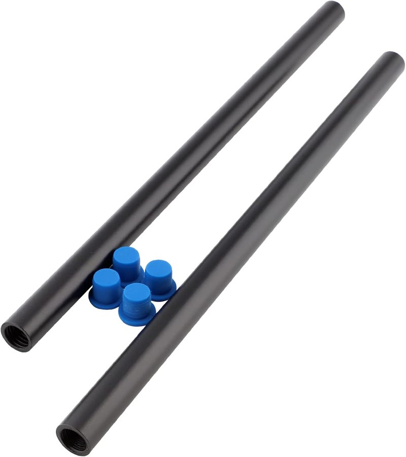 Leftfoto 12 Inch (300mm) Long Aluminum Alloy 15mm Rods for Follow Focus, Rail Support System (2PCS) - Image 4